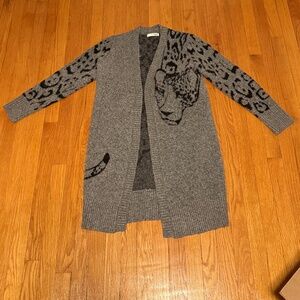 Anthropologie Tiger Cardigan Sweater
